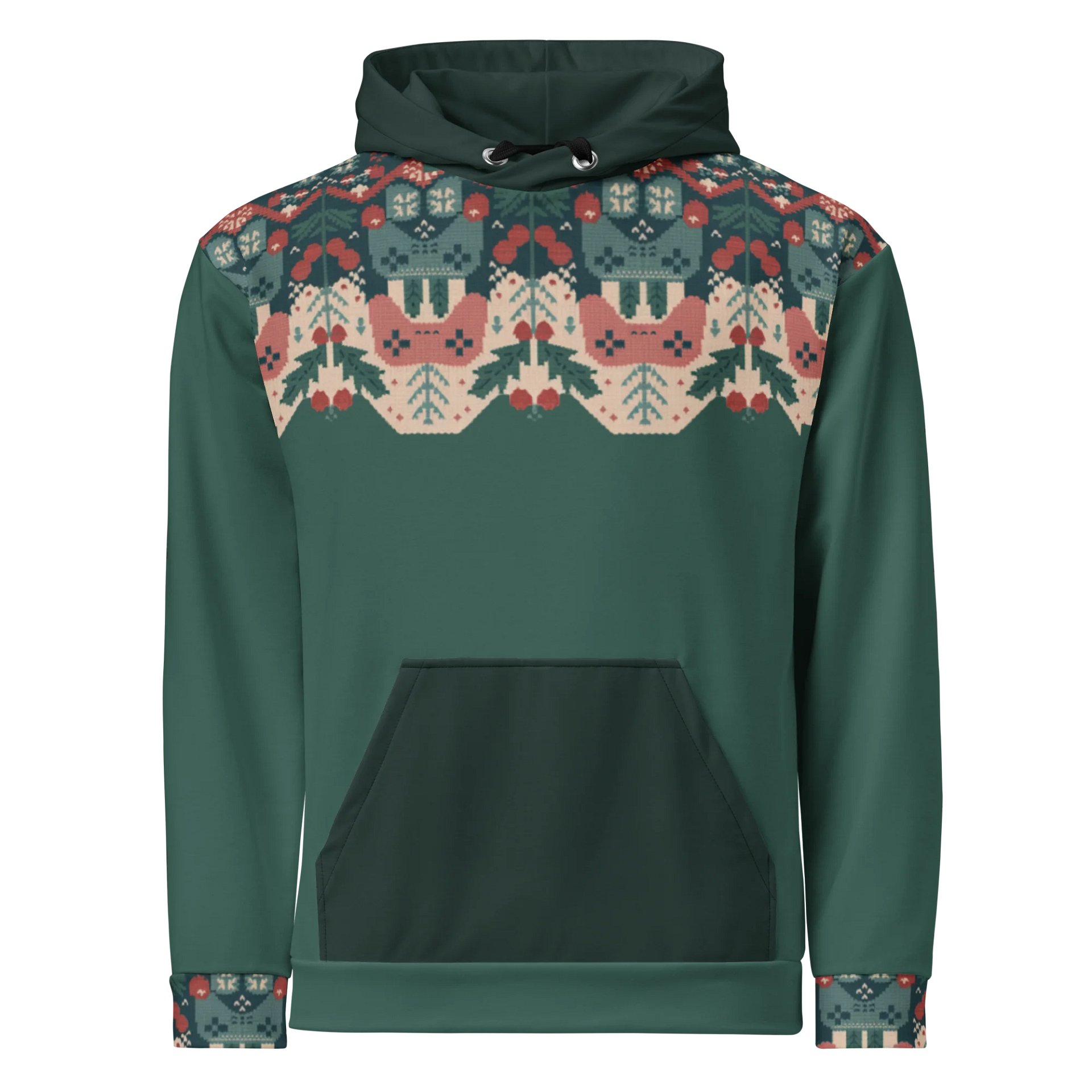 Retro Console Gamer Hoodie – Christmas Folkart Edition product image (4)