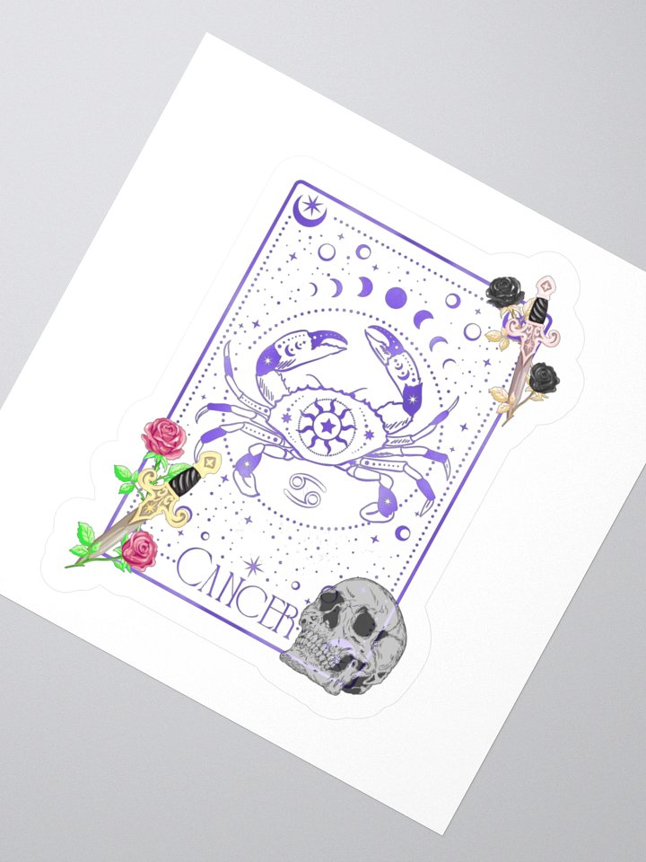 Gothic Cancer Zodiac Kiss Cut Sticker product image (4)