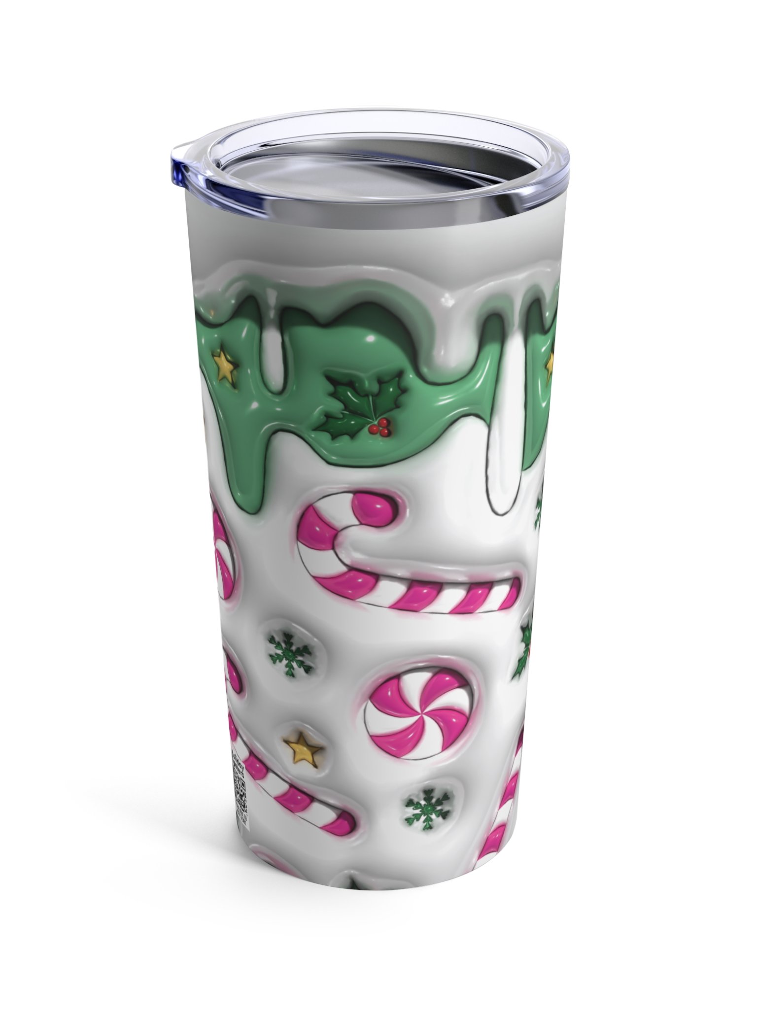 Pink Candy Cane Stainless Steel Tumbler product image (5)