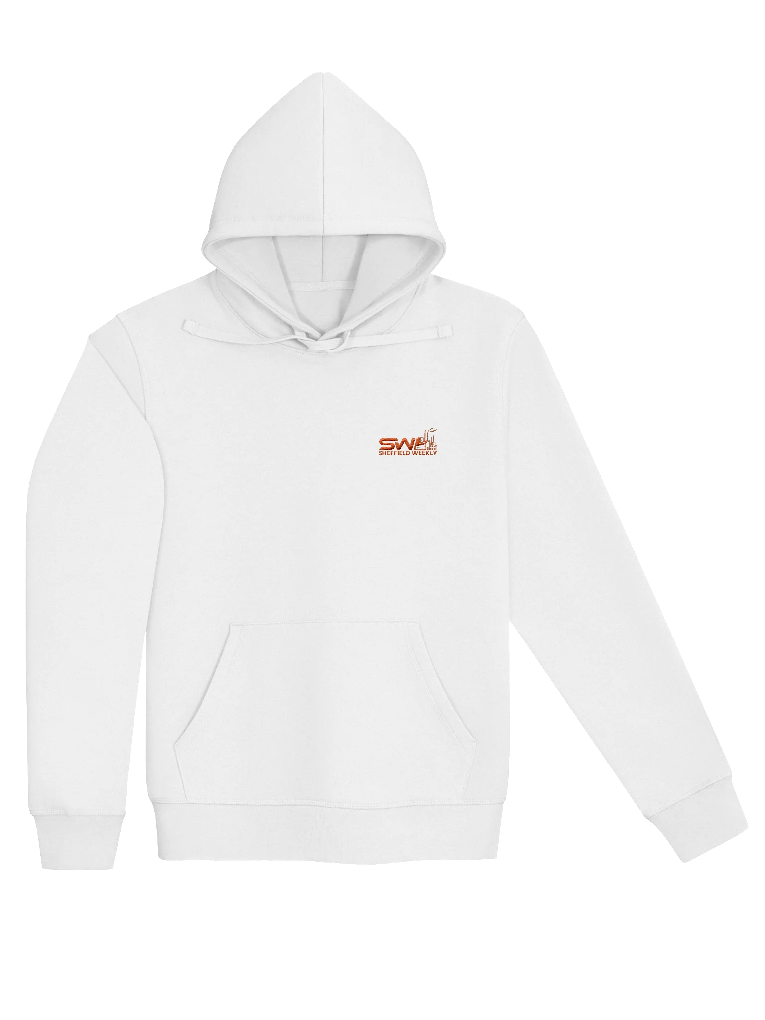 Embroidered SW Hoodie - White/Orange (Chest) product image (3)