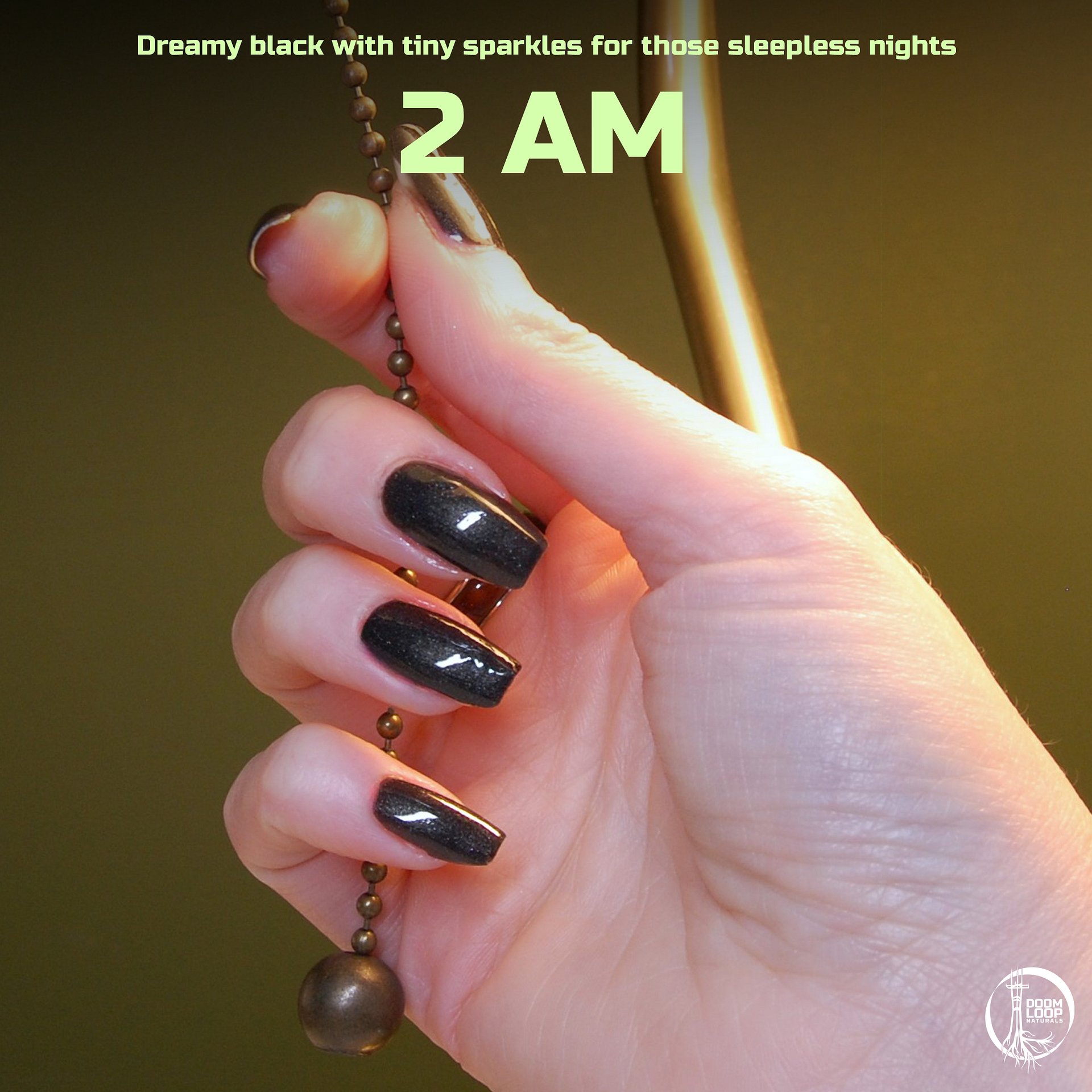 2 AM - Black Holo Sparkle Nail Polish product image (1)