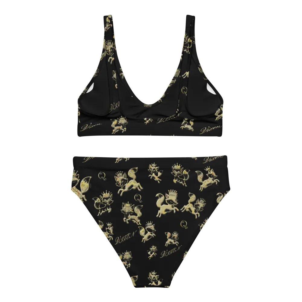 Vixen Queen Golden Vixen High Wasted black Bikini product image (3)