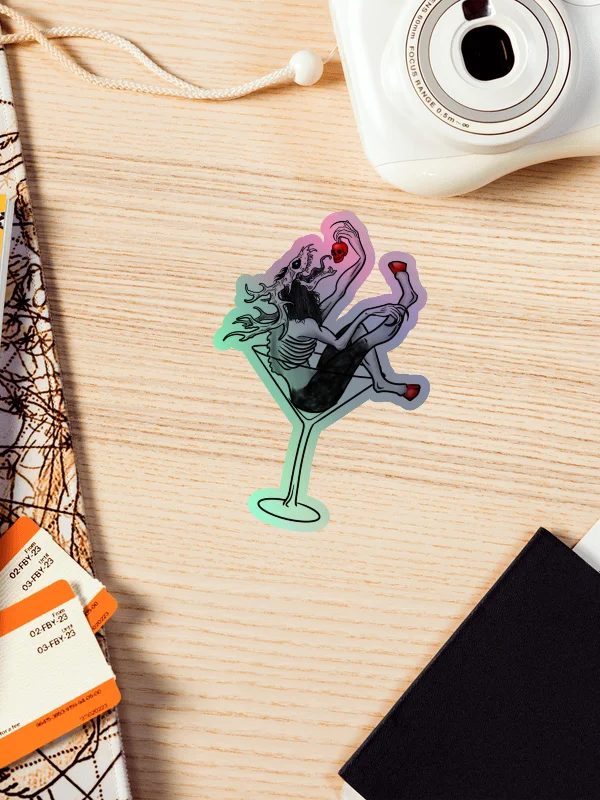 Wendigo Martini Holographic Sticker product image (1)
