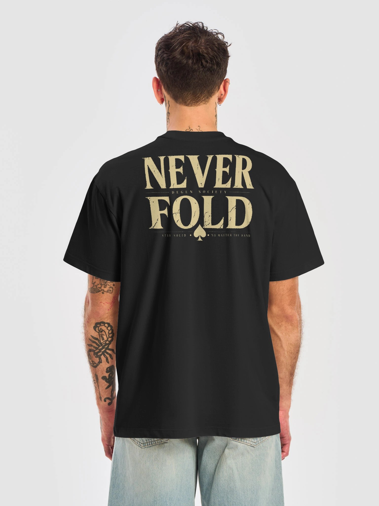 DEGEN SOCIETY – Never Fold Spade Oversized Tee product image (17)