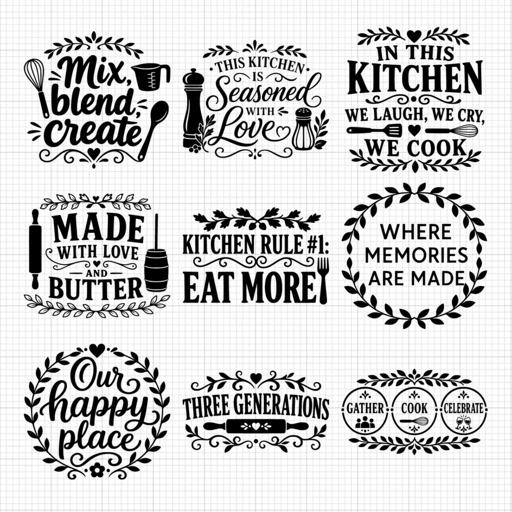 Cutting Board Sayings SVG Bundle – 40 Kitchen SVG Files for Cricut & Laser Engraving product image (2)