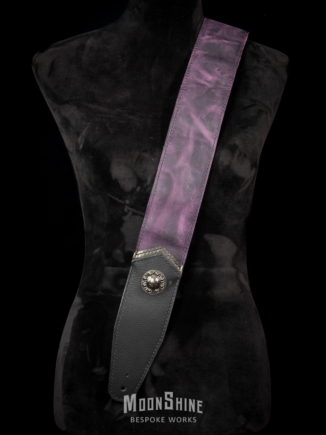 Purple Oil Tan Chevron Padded Guitar Strap product image (5)