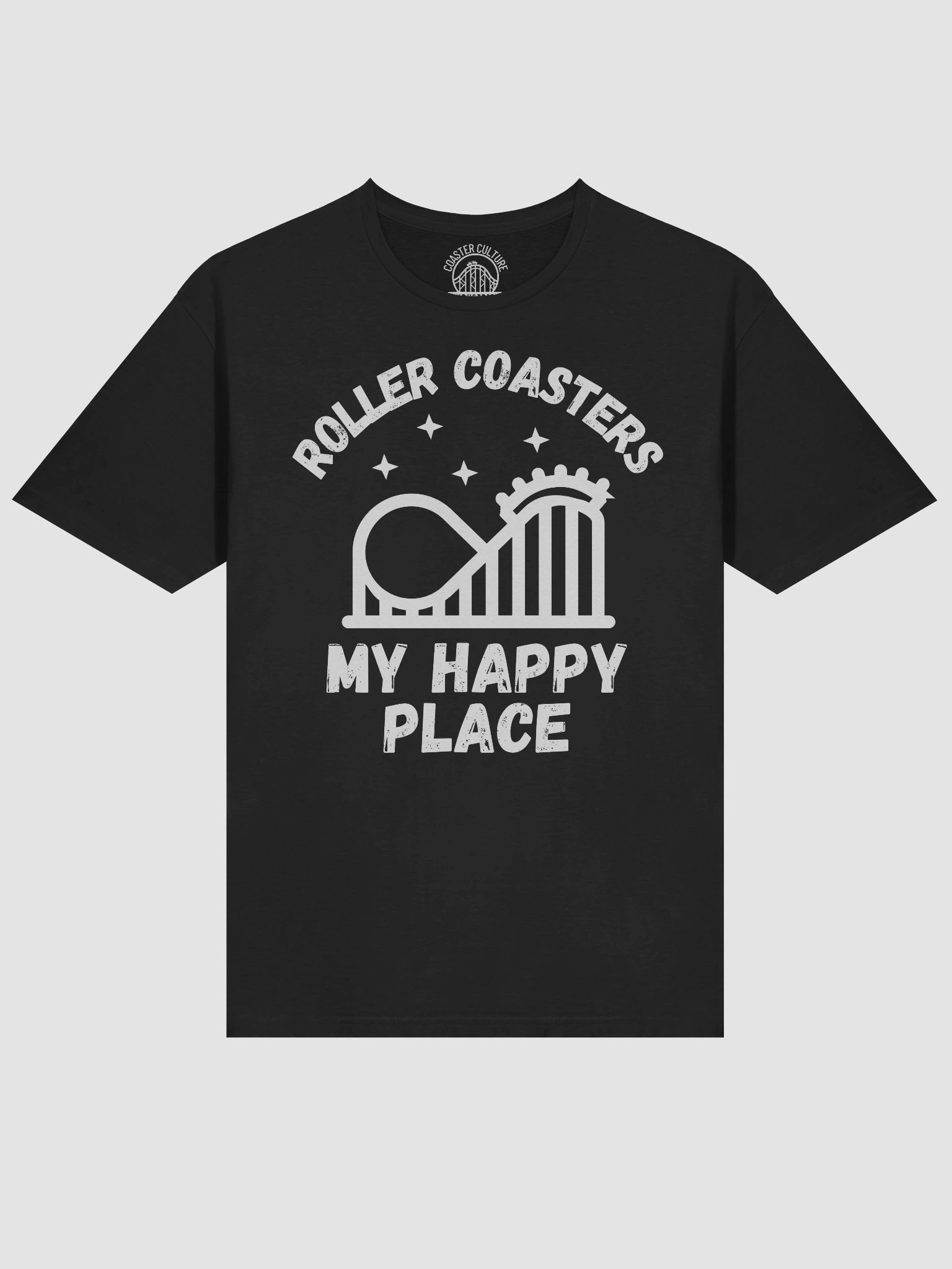 Roller Coasters Are My Happy Place T-Shirt – Thrill Seeker Theme Park Tee product image (2)