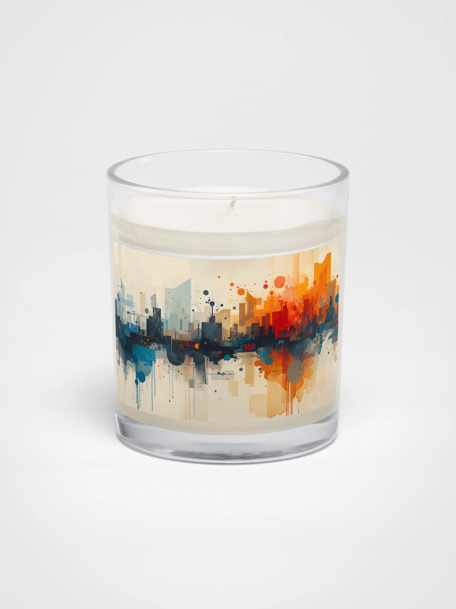 Abstract Cityscape Candle Jar product image (1)