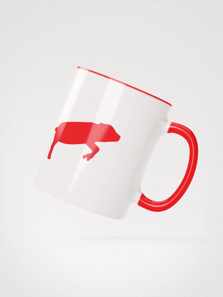 Leaping Pig RED (Ceramic Mug) product image (2)