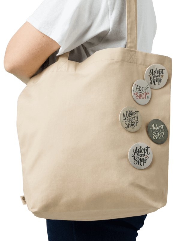 Adopt Don't Shop Retro Pin Button Set product image (4)