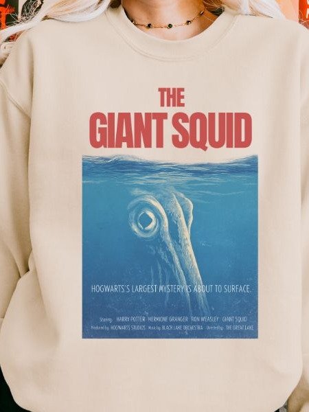 Giant Squid Parody Funny Retro Fall Sweatshirt product image (11)
