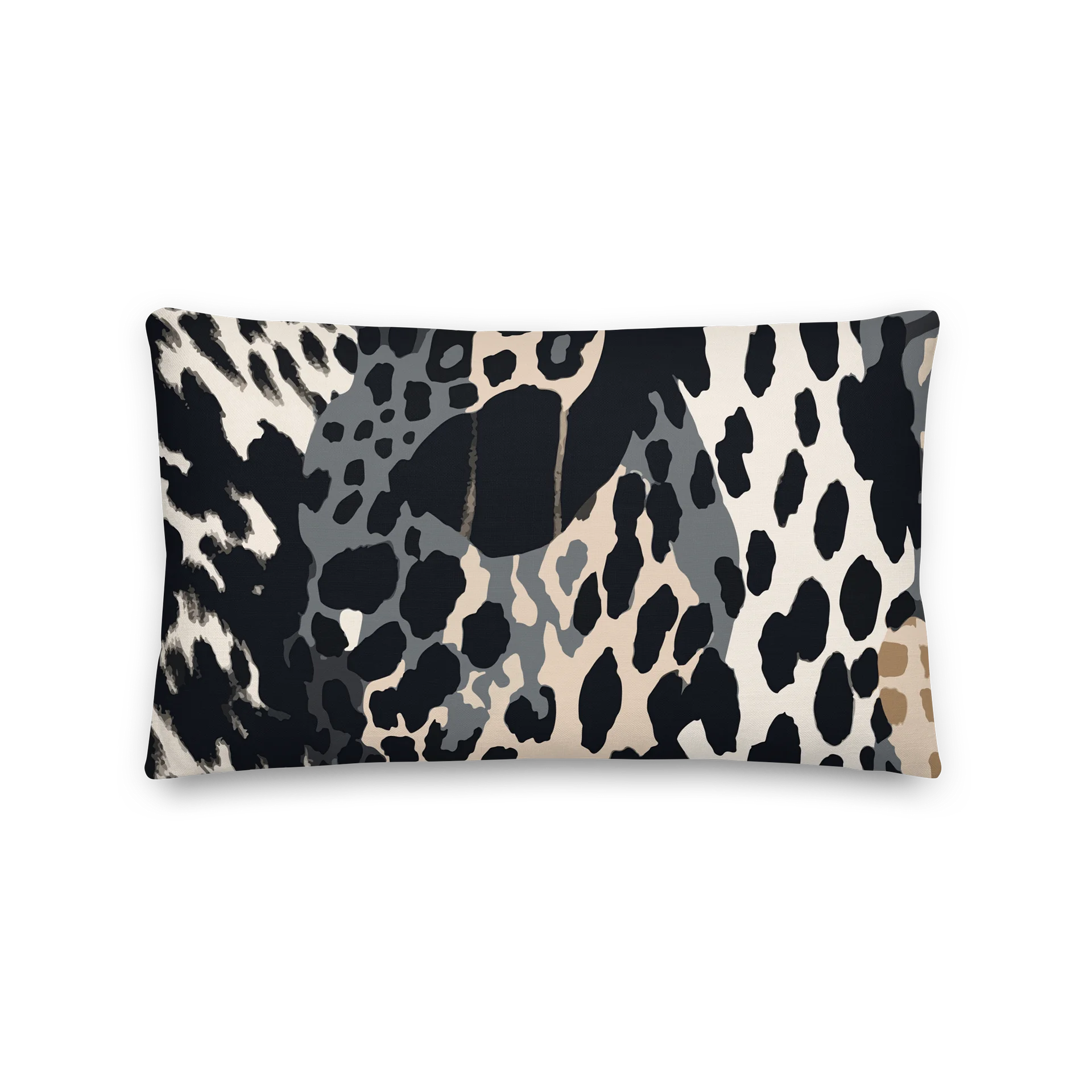 Modern Neutral Leopard Print Throw Pillow | Chic Animal Print Decor Cushion product image (2)