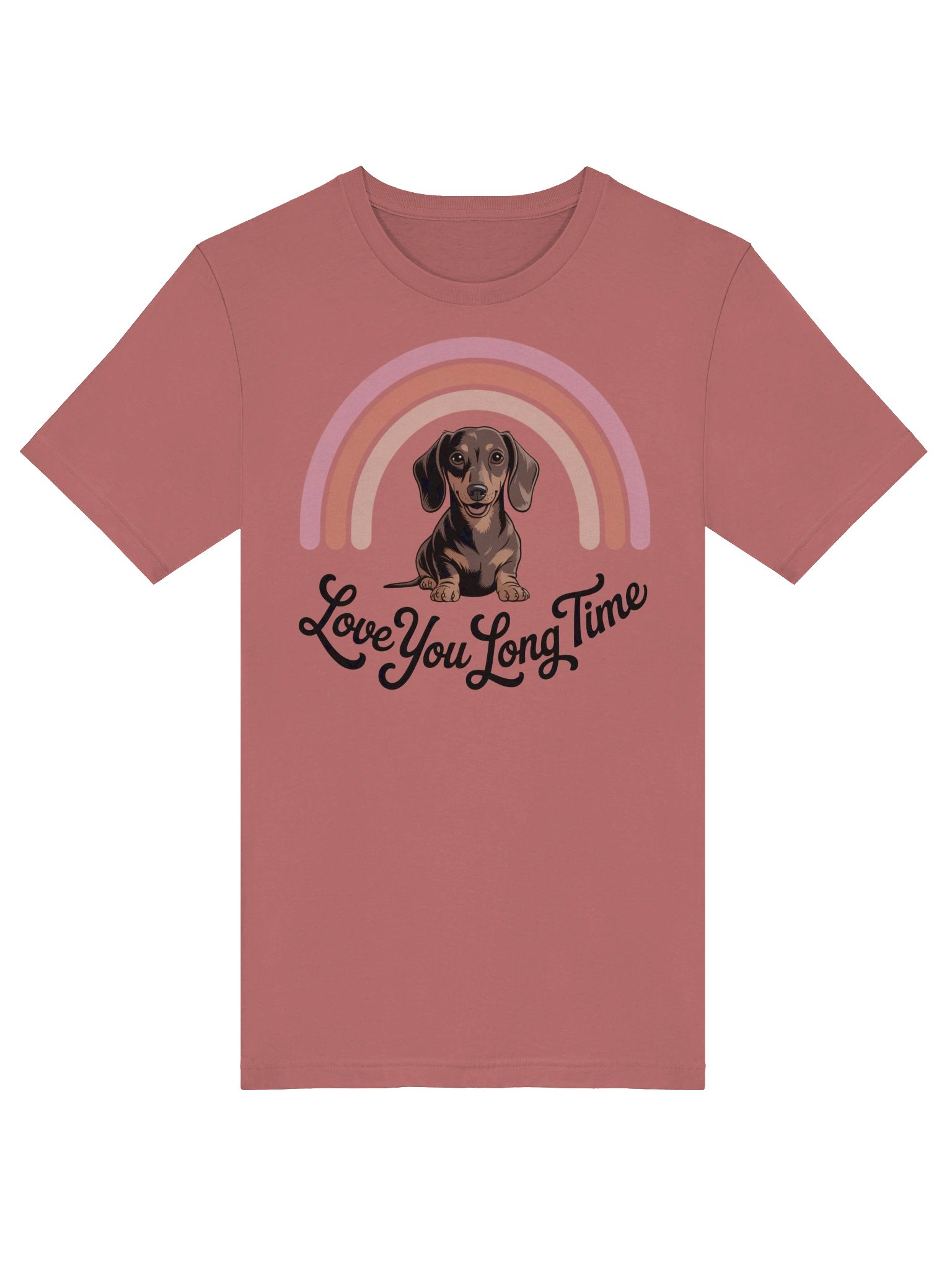 Love You Long Time Dachshund Shirt – Cute Rainbow Wiener Dog T-Shirt, Sweet Dog Lover Gift for Dachshund Moms product image (9)