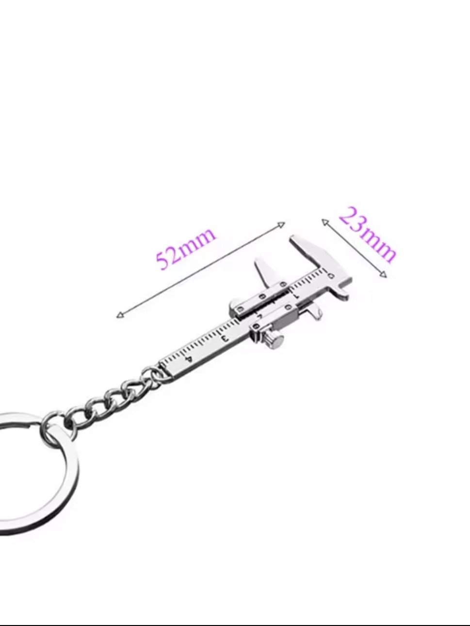 31BB Fashion Mini Vernier Caliper Keychain 0-40mm Portable Measuring Gauging Tools Car Key Chain Ring Ruler Caliper for Precision Measurement product image (3)