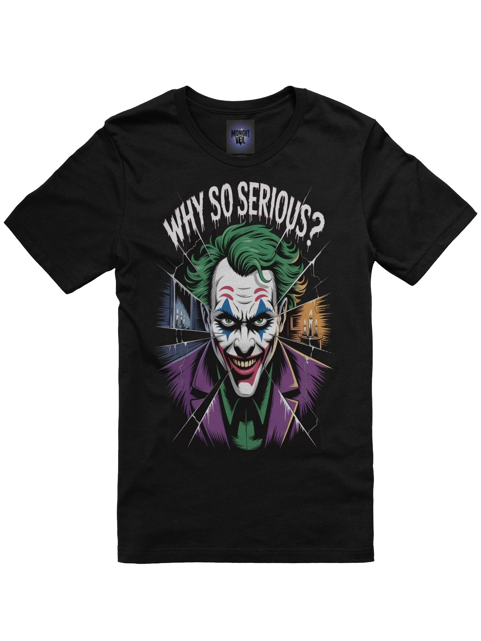 Joker 'Why So Serious?' Shattered Reflection Supersoft T-Shirt product image (3)