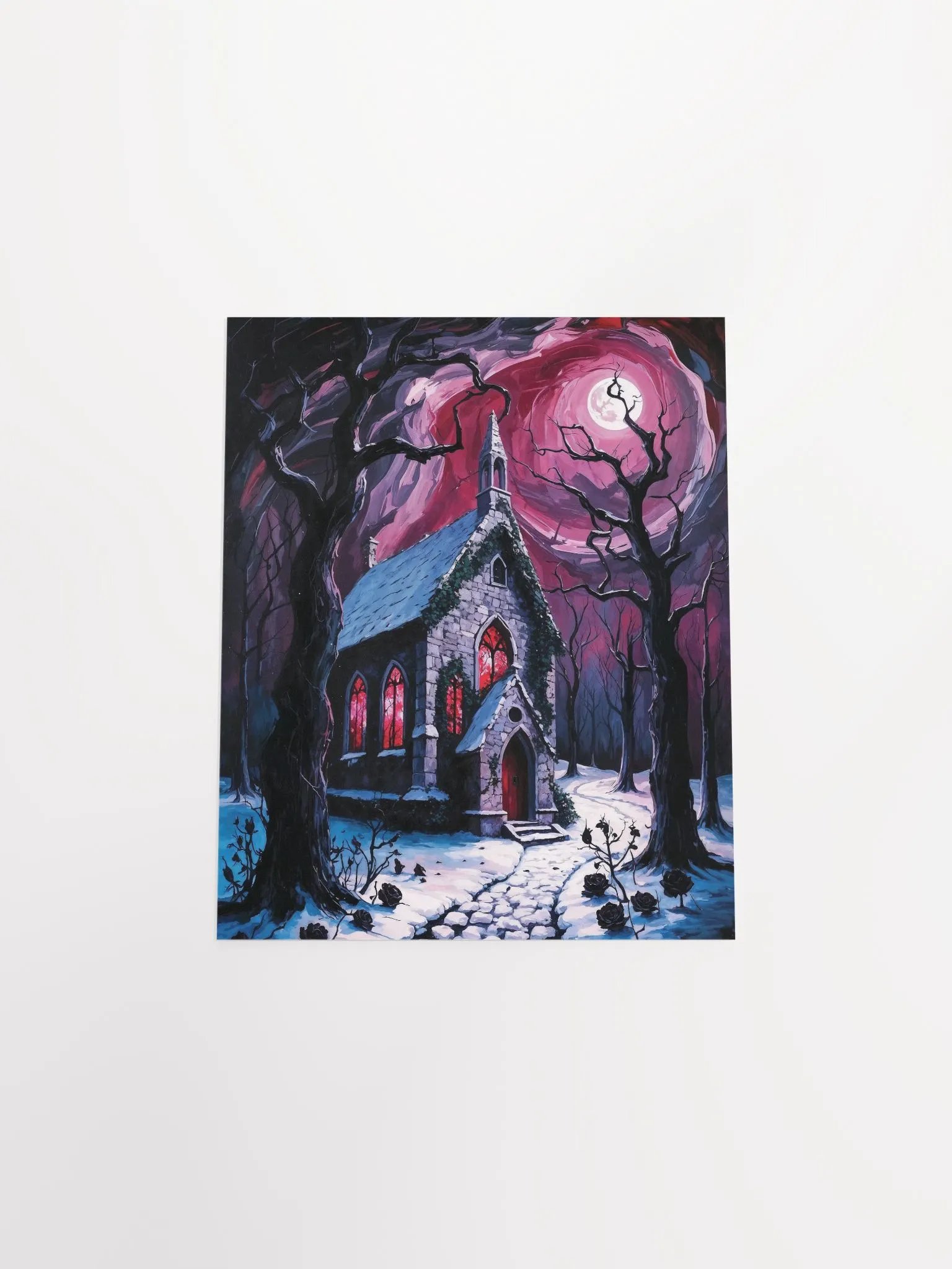 Gothic Moonlit Church Poster product image (27)