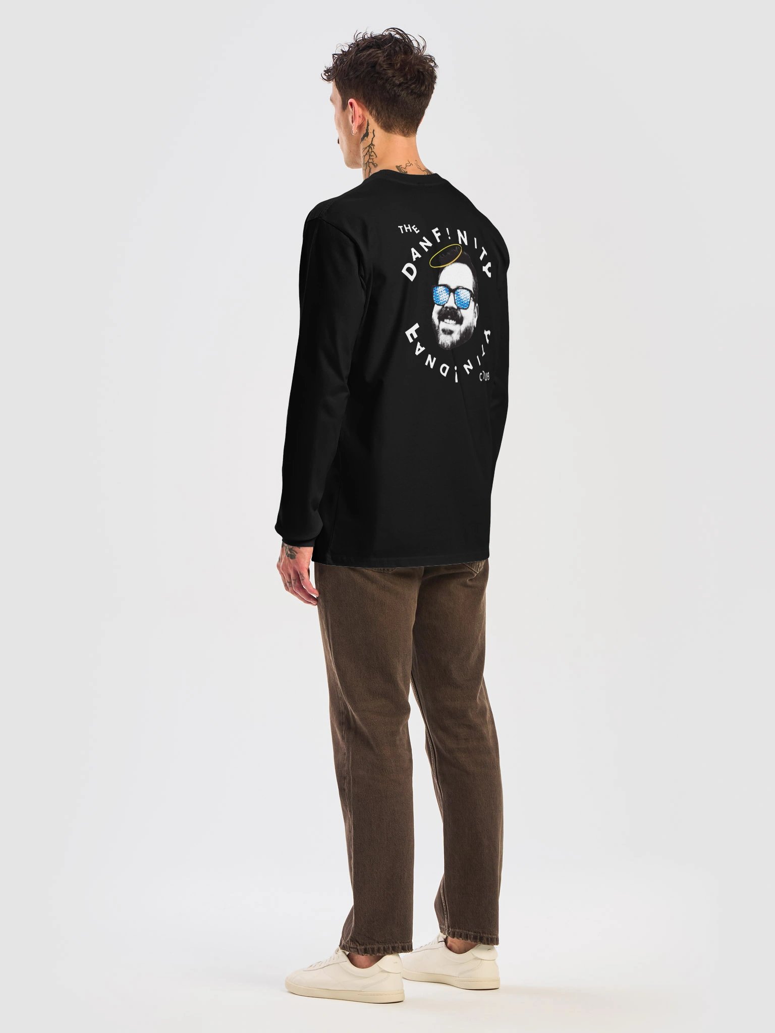 The Danfinity Fandinity Club - Big Shot- Dark Color/ White Print - AS Colour Long Sleeve product image (8)
