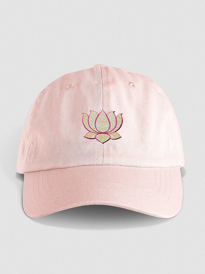 Lotus Blossom Gold-Trimmed Dad Hat product image (1)