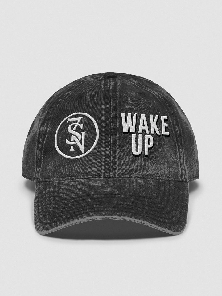 “Wake Up” embroidered dad hat – vintage alt-rock cap from Seven Shades of Nothing – Otto Vintage Wash product image (2)