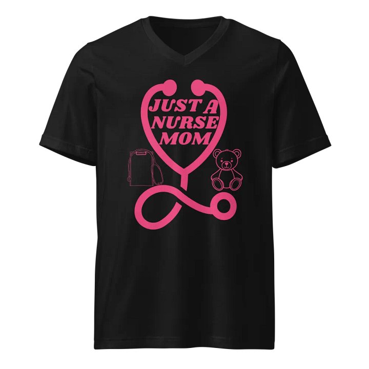 Nurse Mom Stethoscope V-Neck Tee product image (1)