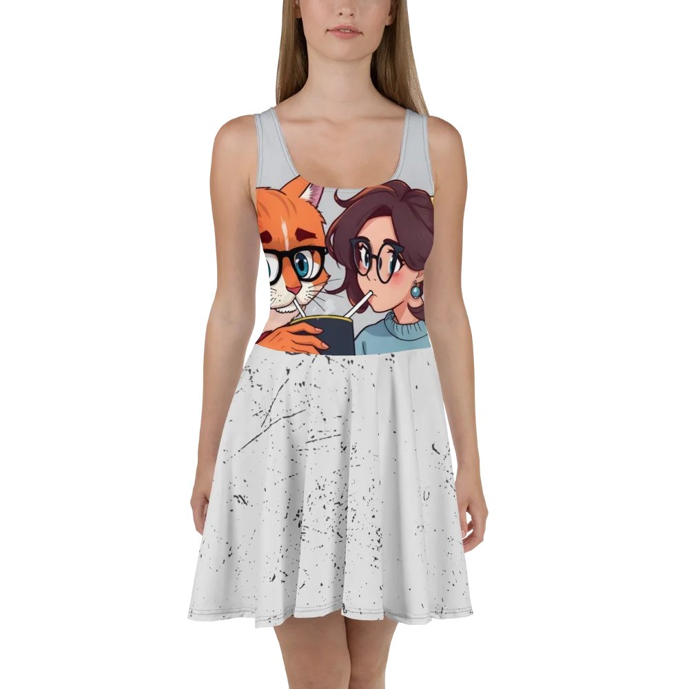 Skater Dress-Purrfectly Brewed for Two product image (1)