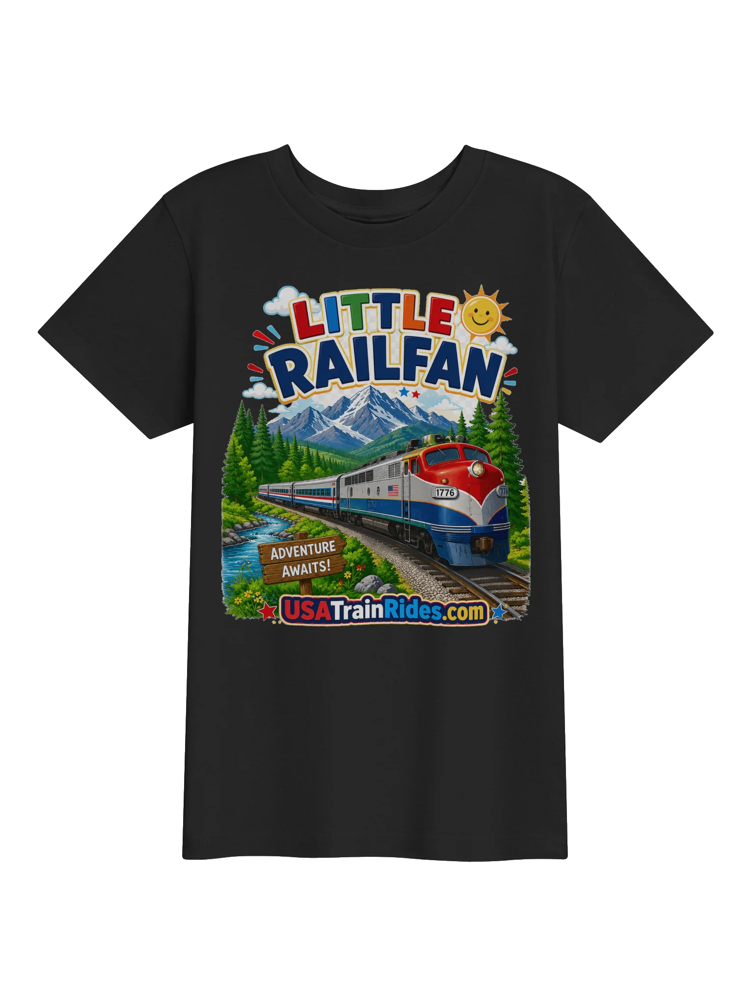Little Railfan Adventure Youth Tee product image (1)