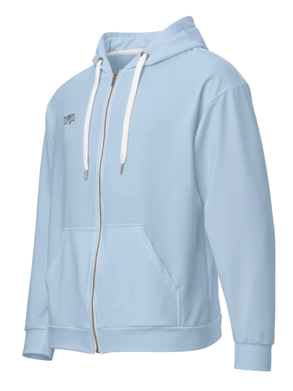 DF50 YOU ARE TIMELESS Powder Rain Cloud ZIP HOODIE MADE WITH RECYCLED POLYESTER UNISEX product image (3)