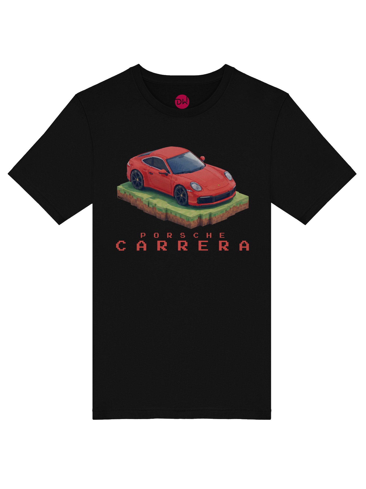 Red Porsche 911 Carrera Shirt (Pixel, Retro, Minecraft) product image (39)