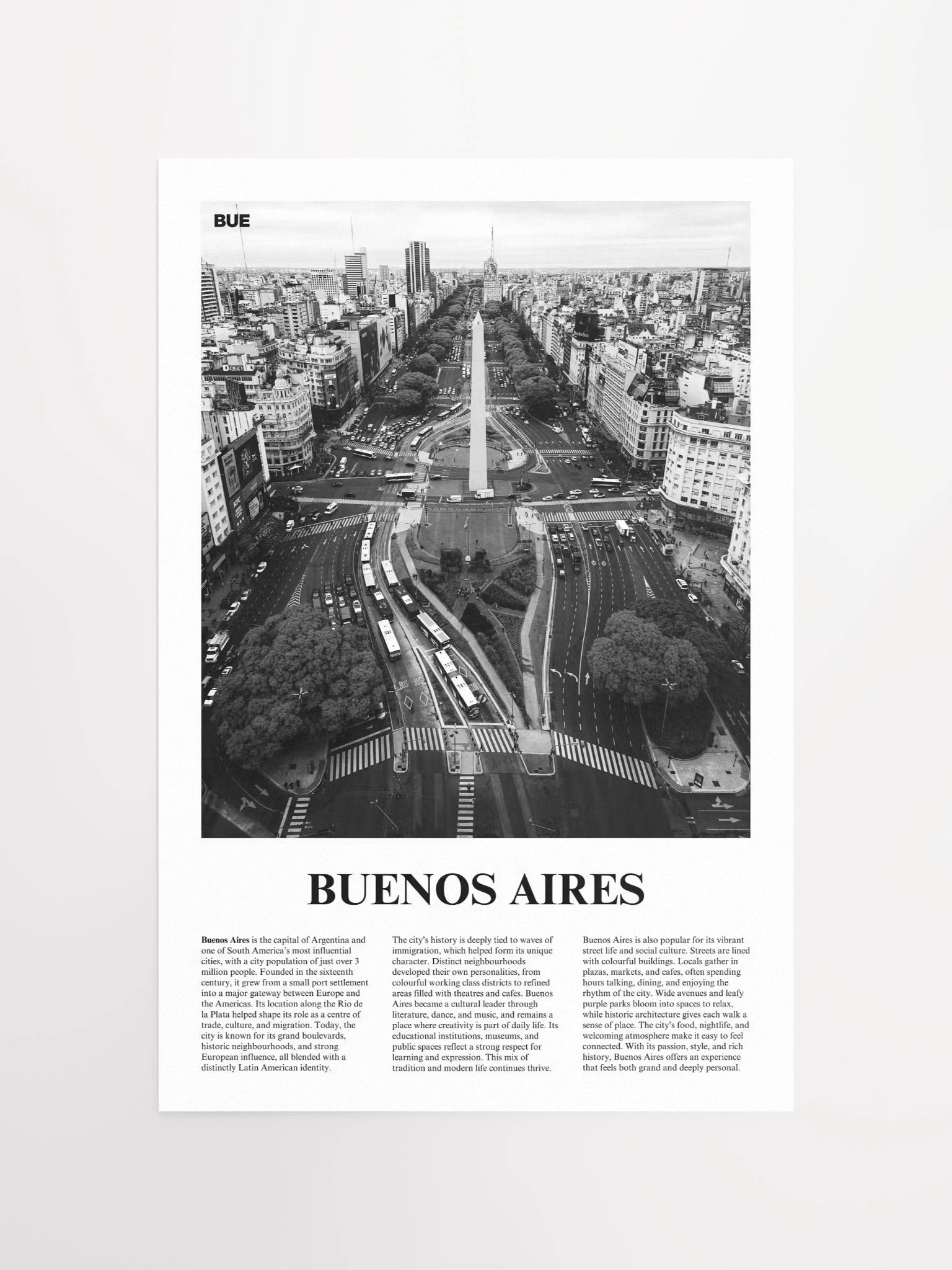 Buenos Aires 01 Newspaper Poster product image (5)