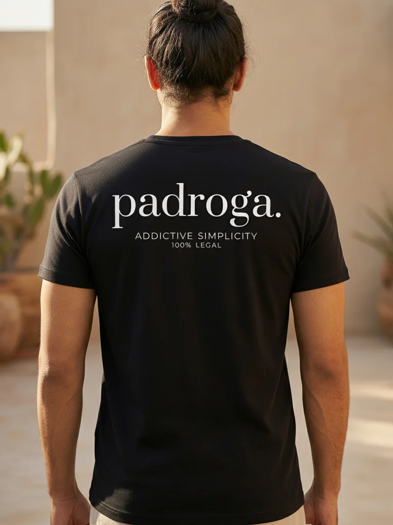 padroga. essentials black tshirt Francisco Llamas design product image (7)