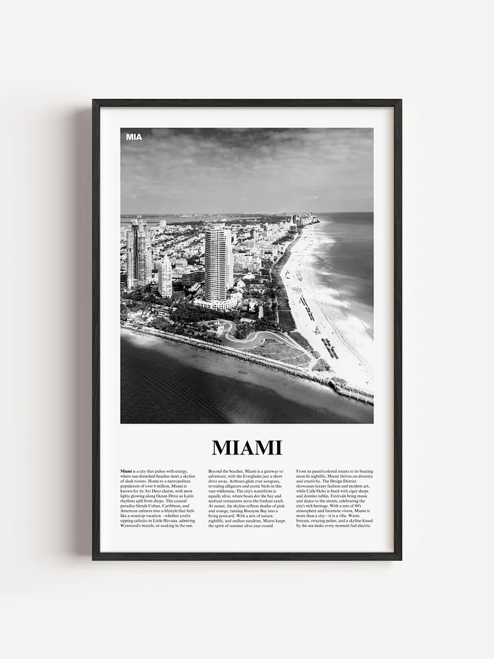Miami 01 Newspaper Poster | Framed product image (1)