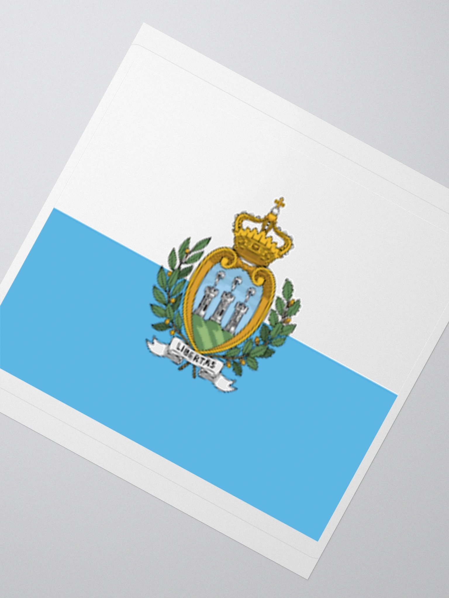 San Marino Flag Sticker - Durable Vinyl for Indoor Use - Multiple Sizes product image (4)