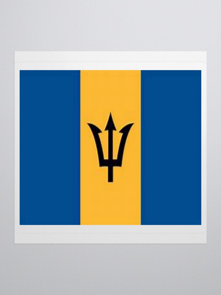 Exclusive Barbados Flag Kiss-Cut Stickers - High-Quality Vinyl, Multiple Sizes product image (3)