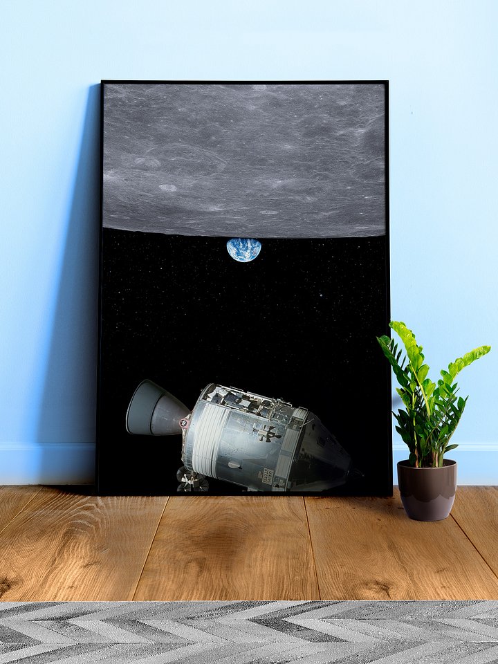 Moon and Apollo 11 (Up and down) — space poster, science poster, space photo, nasa poster product image (1)