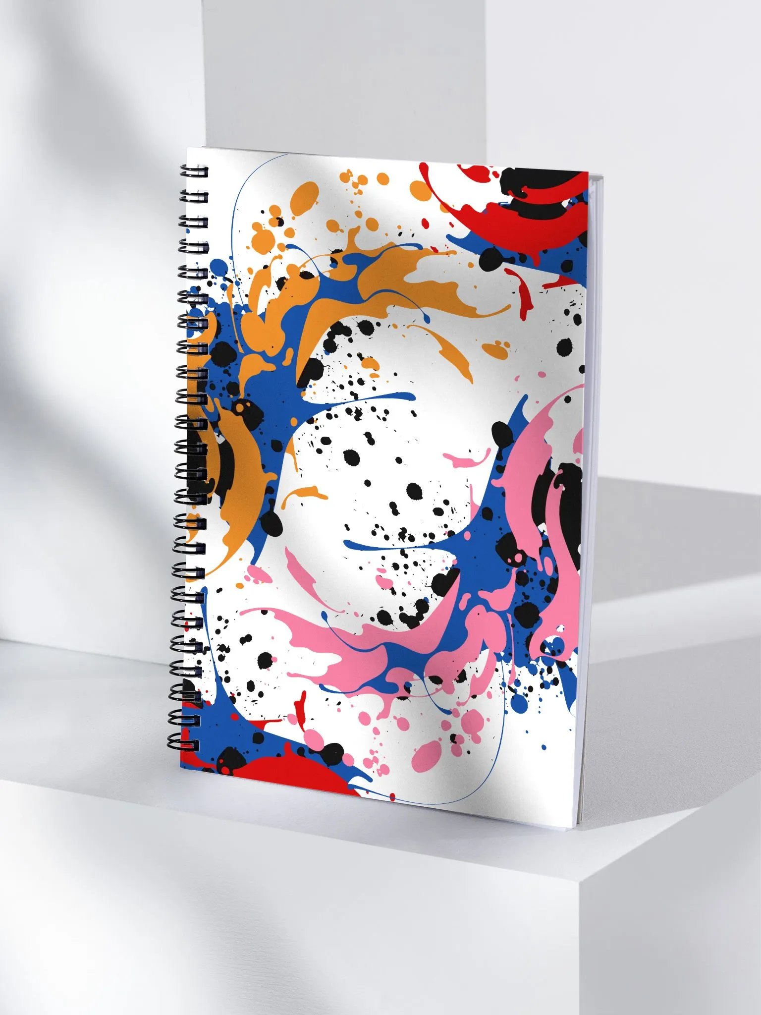 Splashed Paint Abstract Design Spiral Notebook product image (4)