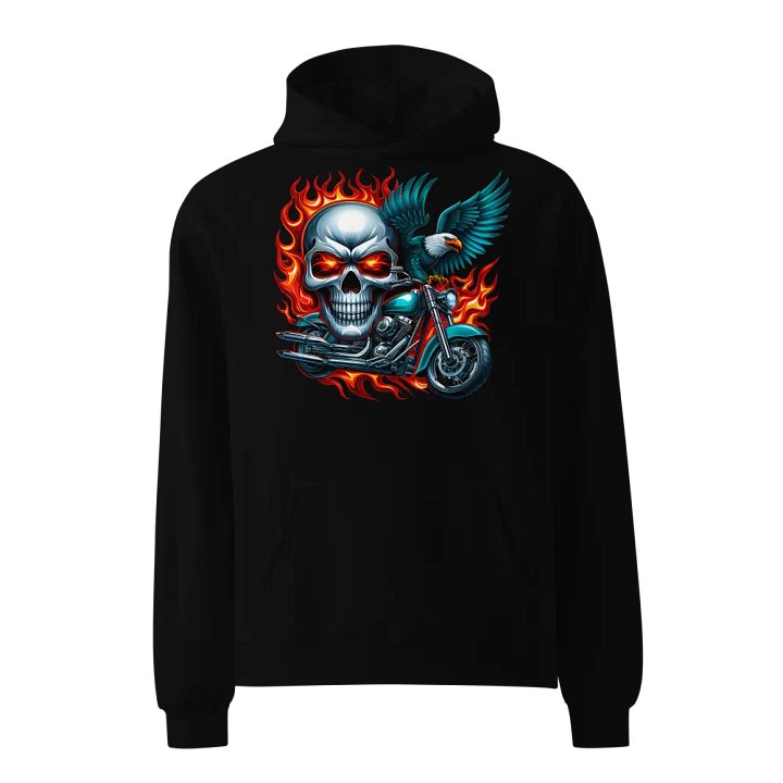 Eagle Fire Skull Oversized Hoodie #5 product image (1)