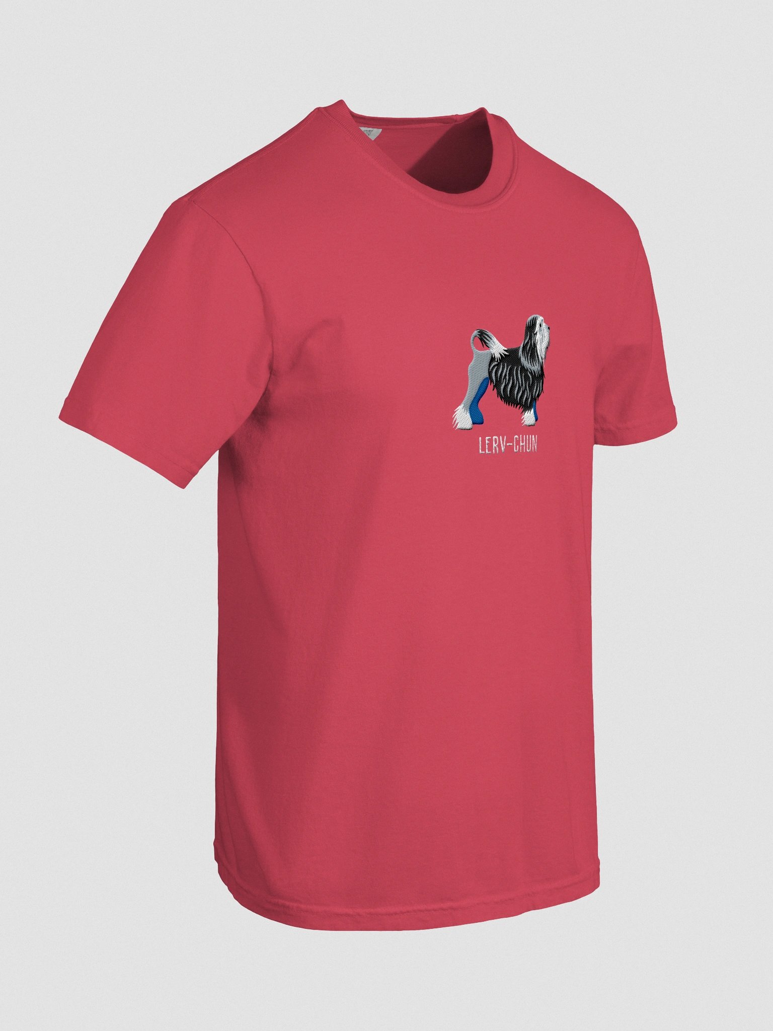 Lerv-Chun T-Shirt(Embroidered) of a Lowchen(Black & White) product image (11)