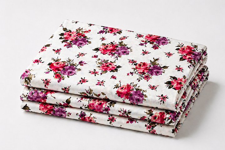 Pink & Purple Spring Floral DBP Fabric product image (1)