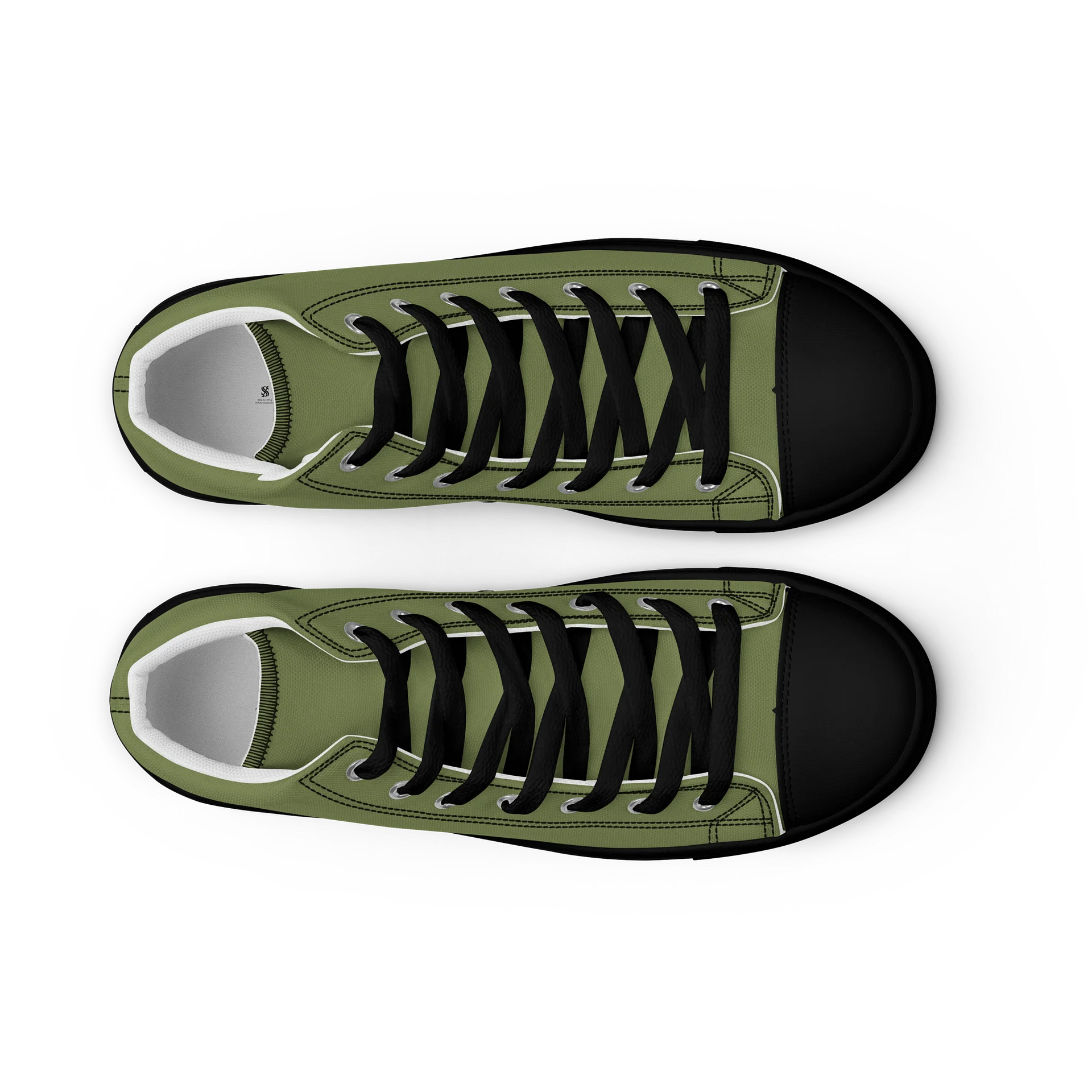 Olive Minimalist High Top Canvas Shoes product image (9)