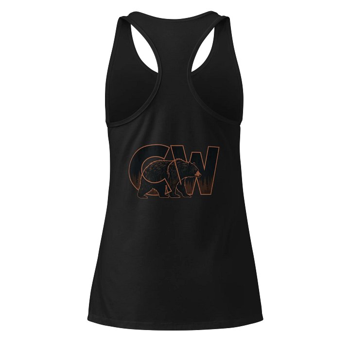 Happy Black Bear Day Racerback Tank product image (6)