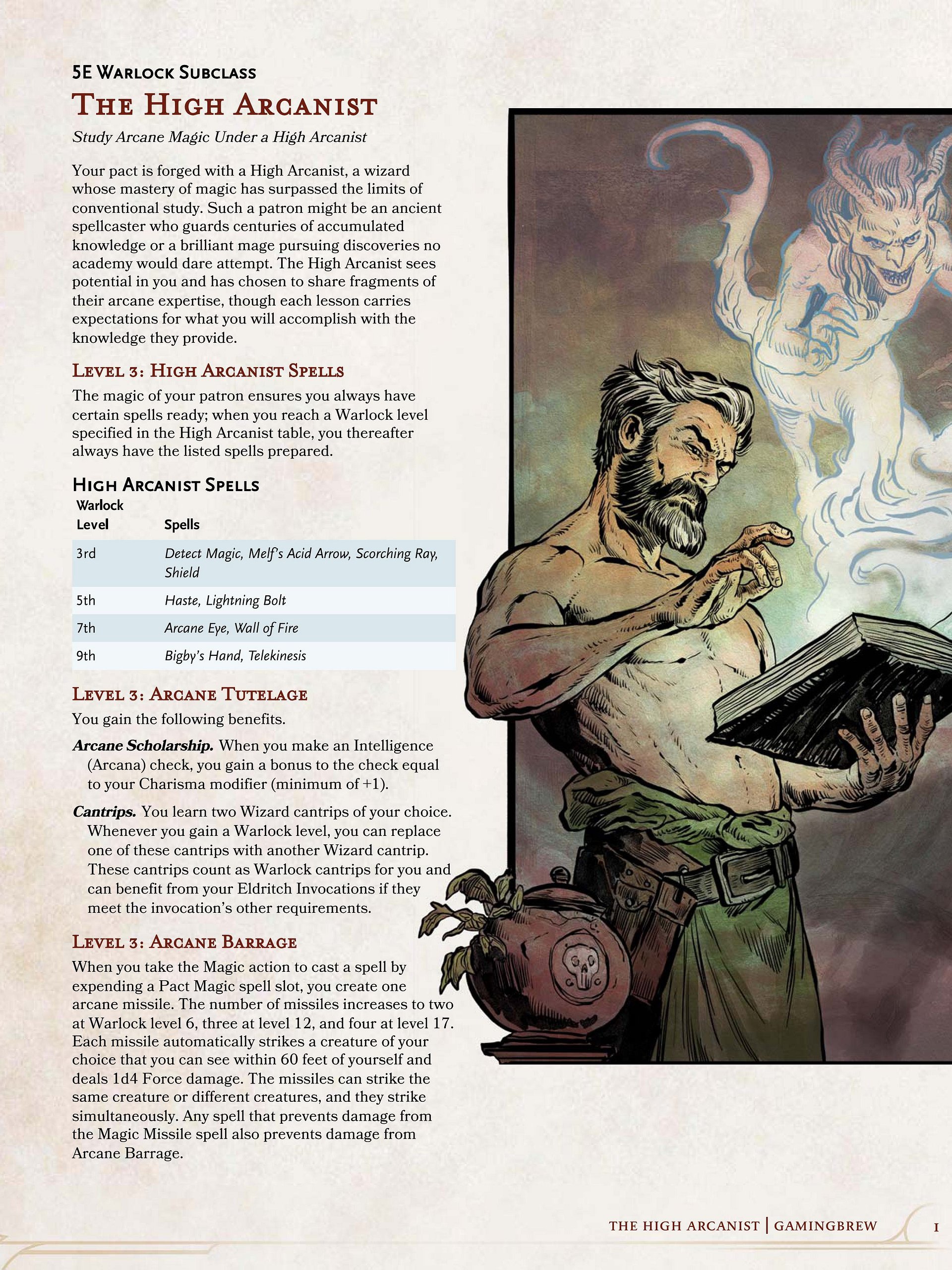 High Arcanist | 5.5E Warlock Subclass product image (2)