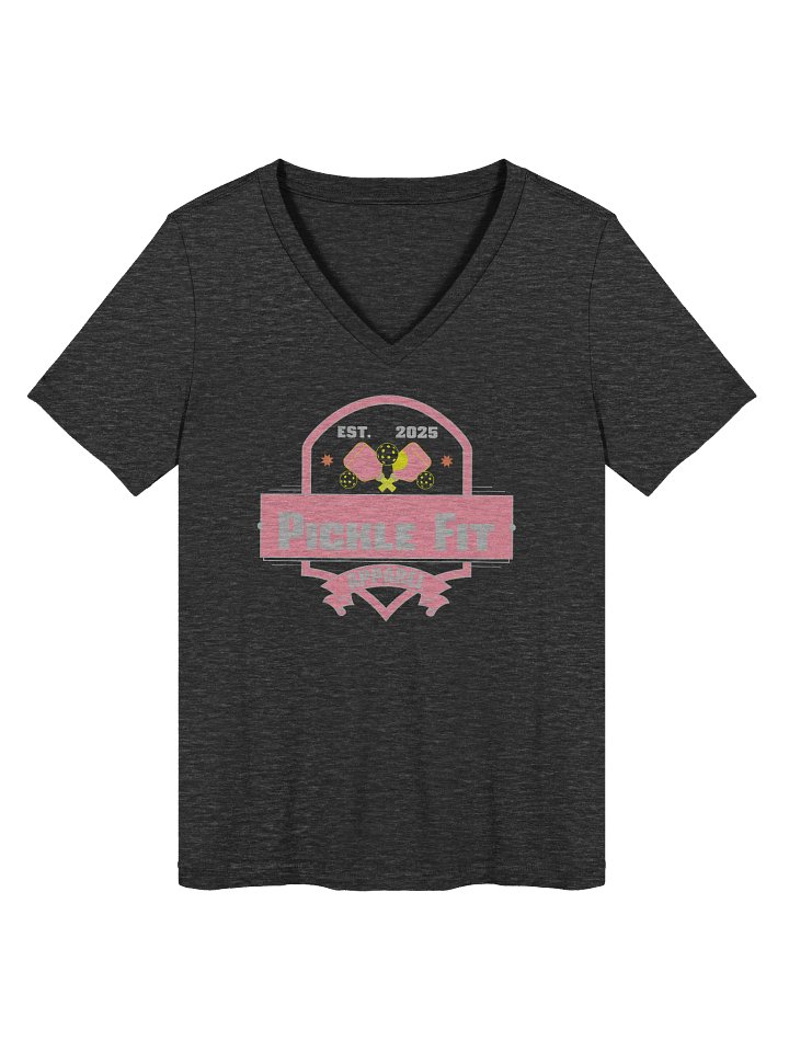 Pickle Fit Pink Logo Women's V-Neck Tee product image (4)