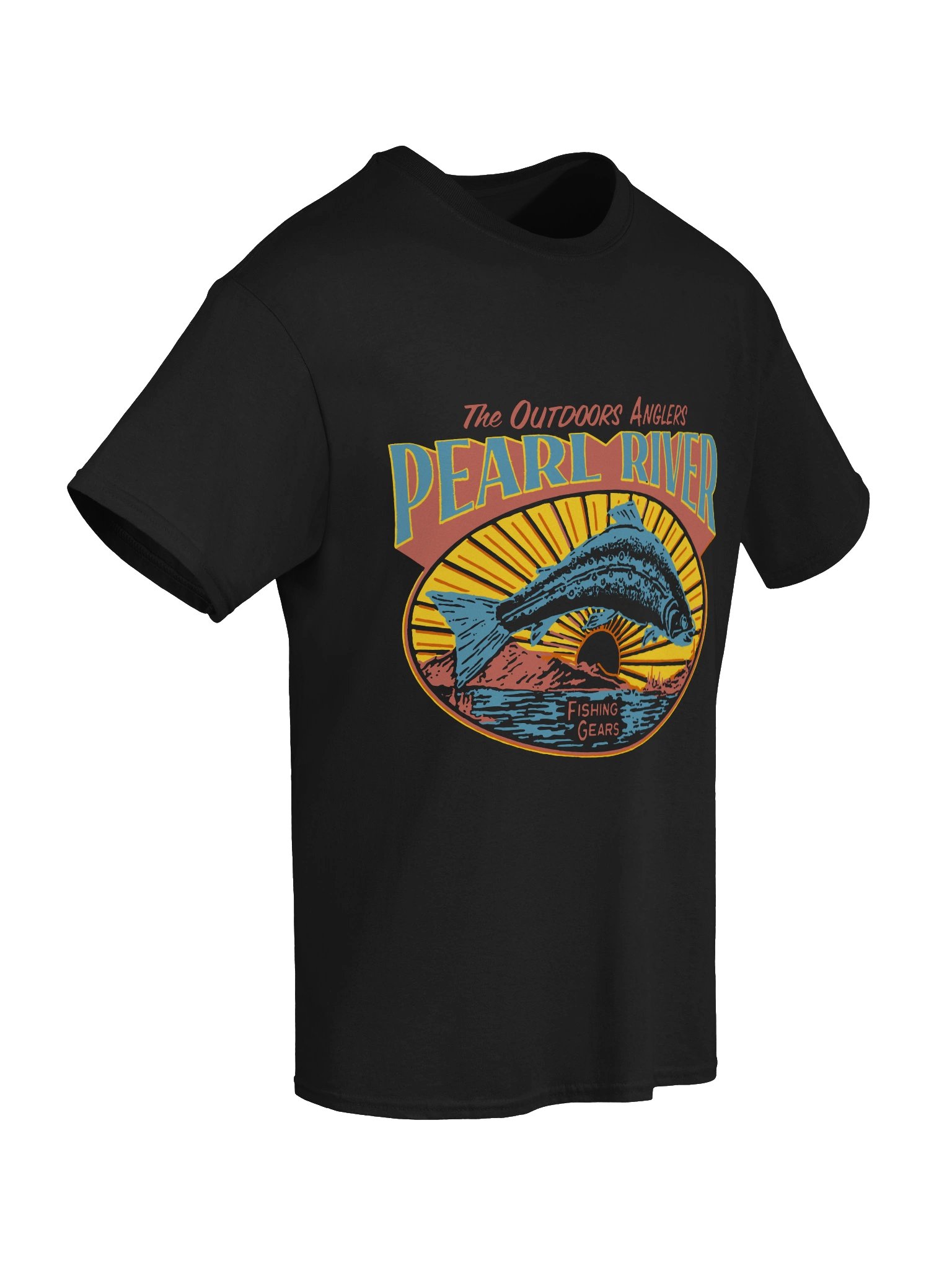 Pearl River Vintage Fishing T-Shirt – Outdoors Anglers Graphic Tee product image (2)