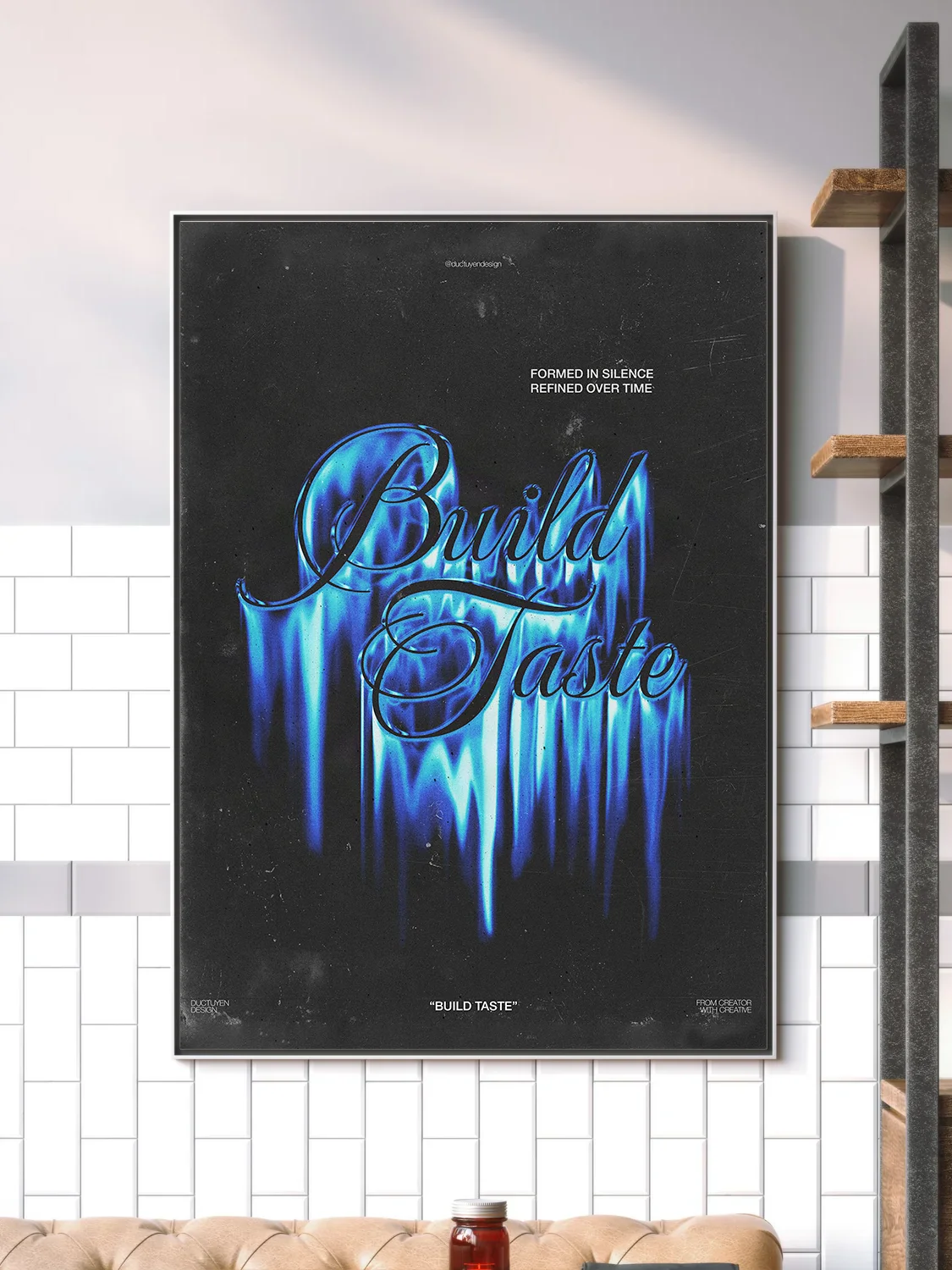 "BUILD TASTE" Typography Print Poster (Unframe) product image (9)