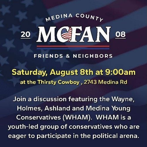 ☕ Join WHAM! Young Conservatives at MCFAN!

We hope you’ll join us this Saturday, August 8, at 9:00 AM as WHAM! Young Conserv...