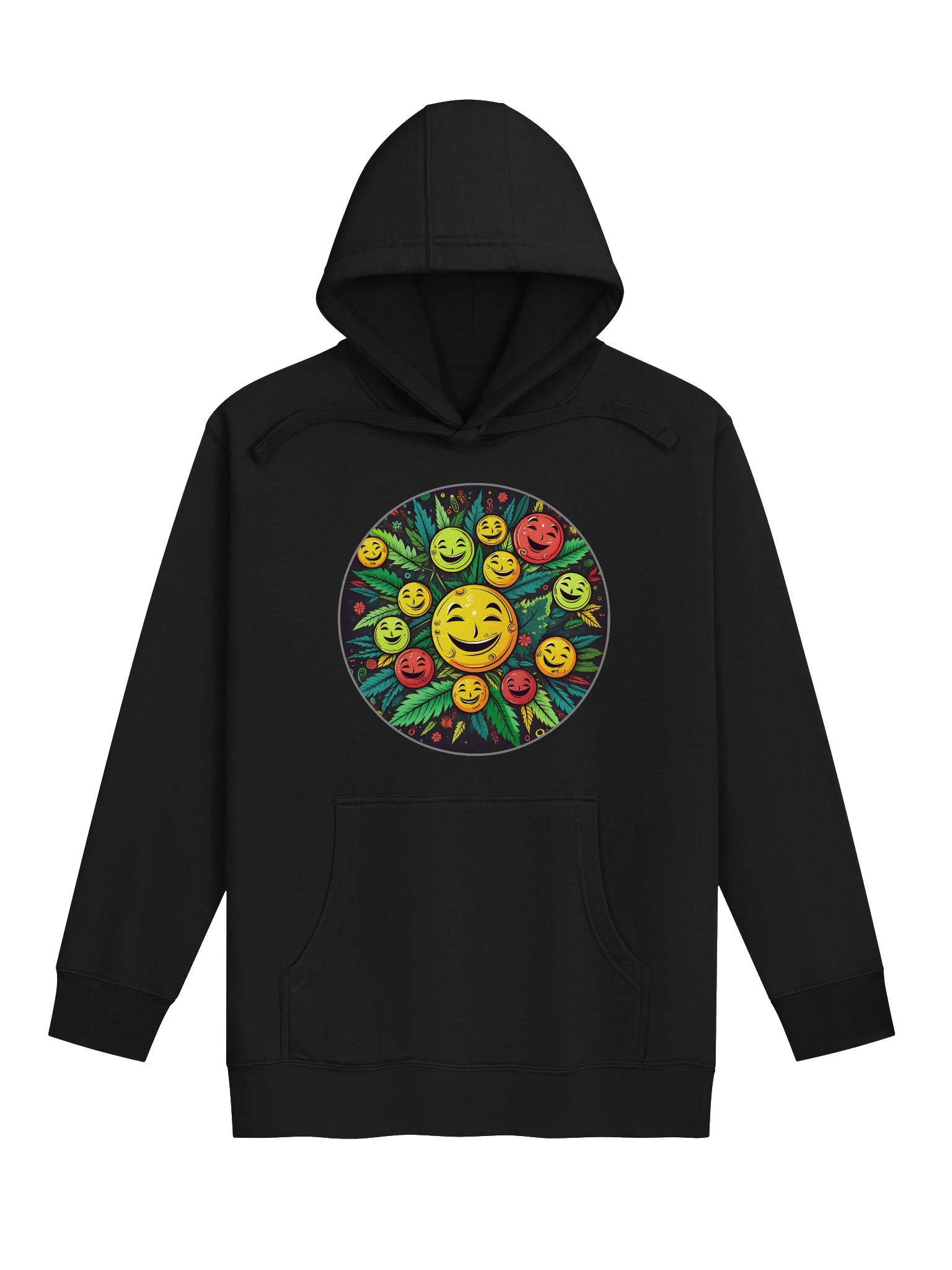 Get Happy - Cannabis Chemical THC - Smiley Design Unisex Premium Hoodie product image (3)