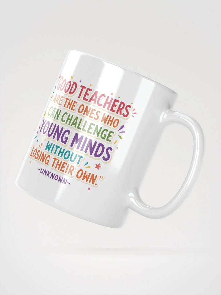 Colorful "Good Teachers" White Glossy Mug product image (2)