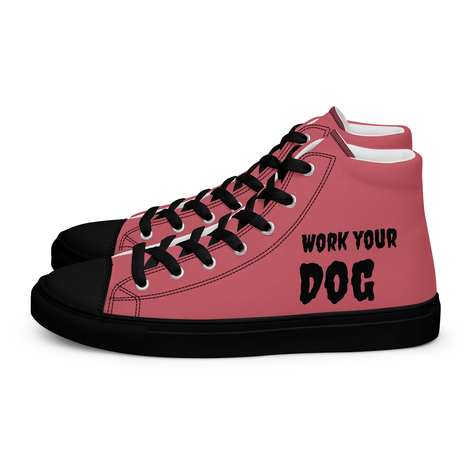 WORK YOUR DOG — Retro Graphic Women's High-Top Sneakers product image (1)