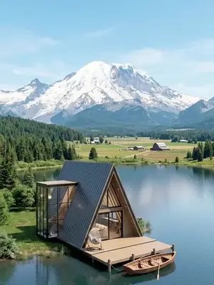 The Moonrise A Frame cabin is our New Viral Standard in compact houses worldwide! This house is a combination of cozy interior + solid exterior. Our easy to comply drawings and plans will make your dream home come to reality. Wana build your own? Drawings and Plans available in link : https://vironhomes-shop.fourthwall.com/products/af089-tdp