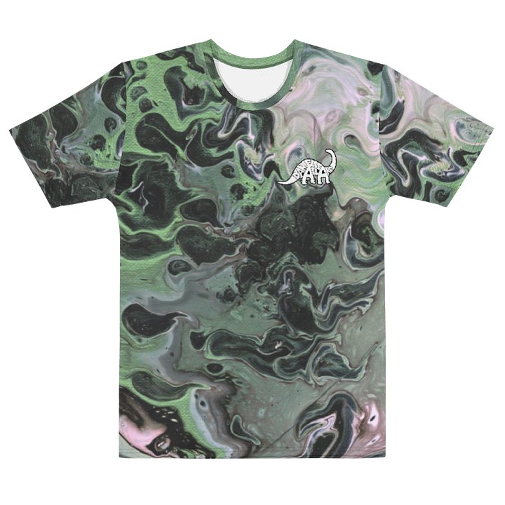Metallic Green Fluid Acrylic T-Shirt product image (2)